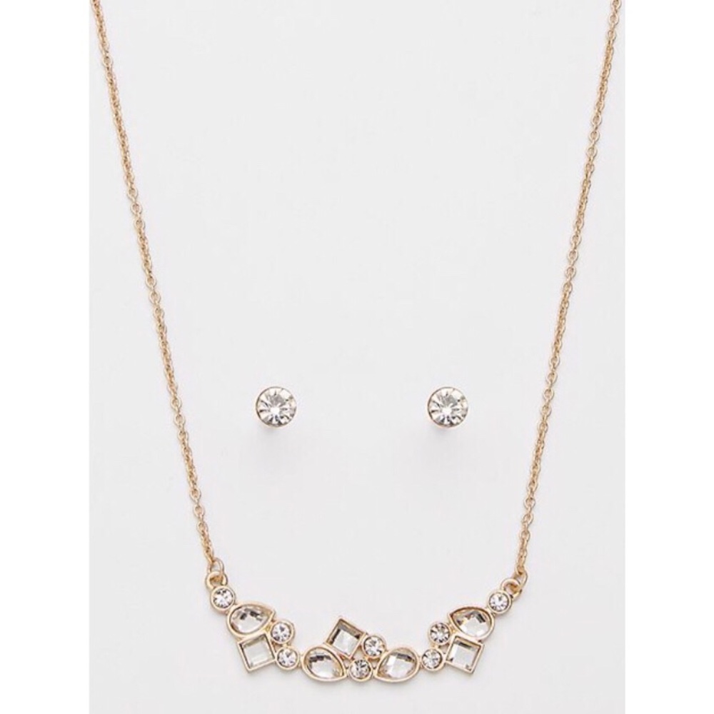 Maurices Rhinestone Necklace & Earring Set
